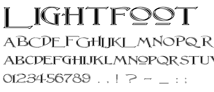 Lightfoot Fluted Extra-expanded Regular font